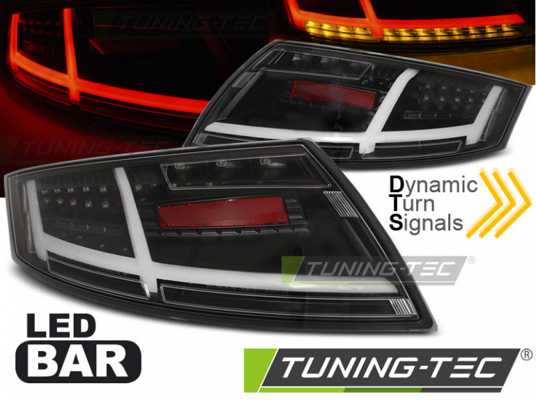 Voll LED Lightbar Design Rückleuchten für Audi TT 8J 06-14 schwarz mit dynamischem Blinker
